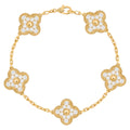 PULSERA TIPO VAN CLEEF DORADA CON CRISTALES